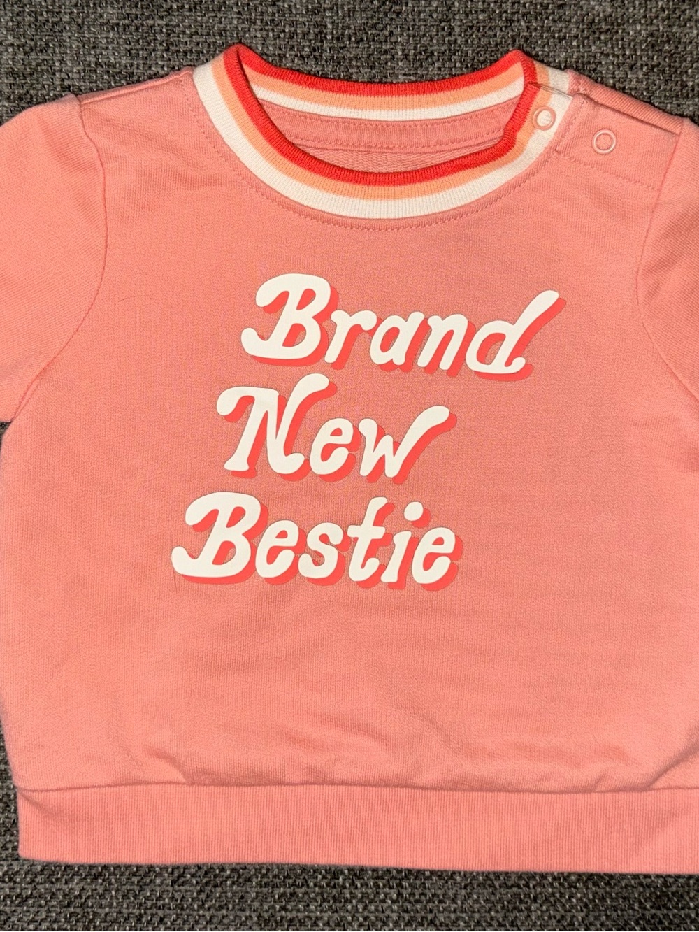 Cat & Jack Pink 'Brand New Bestie' Pullover Sweatshirt